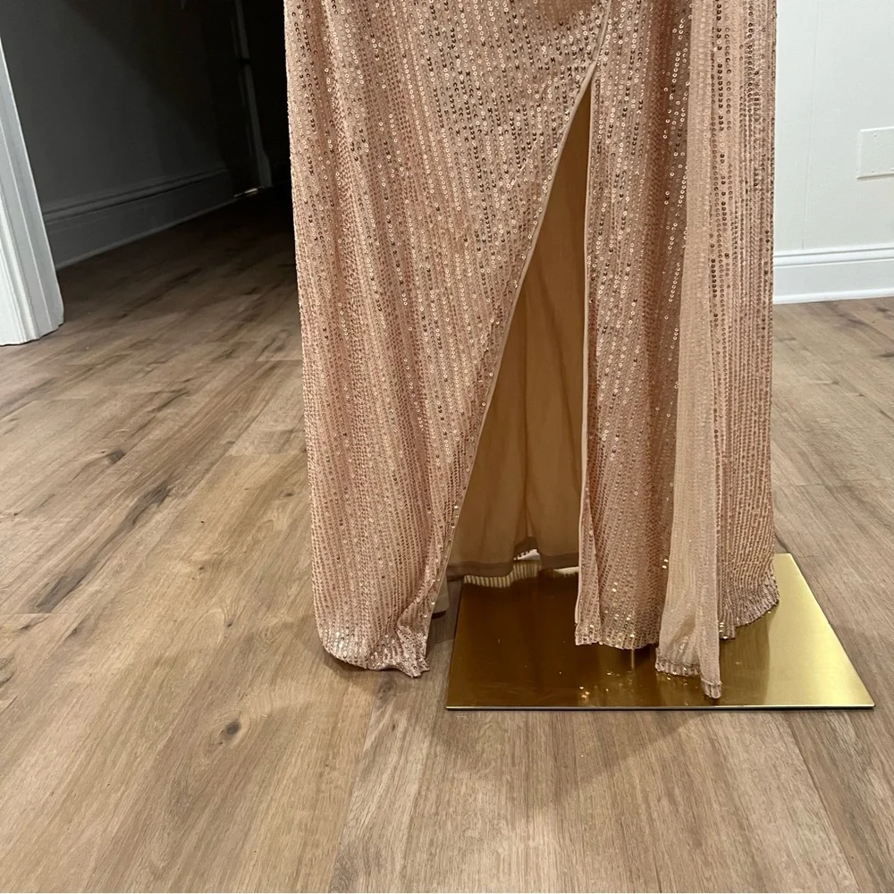 FAERIESTY Embellishment: Rose Gold Sequin Evening Dress - Picture 5 of 16